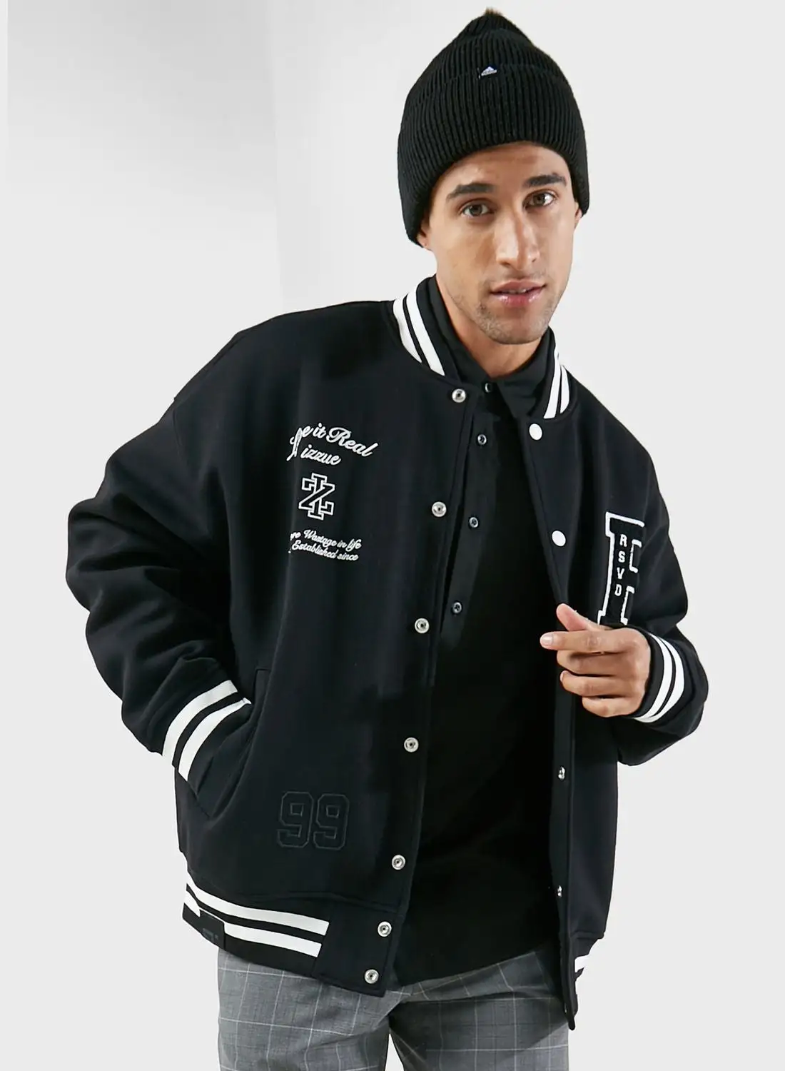 izzue Interlock Baseball Jacket