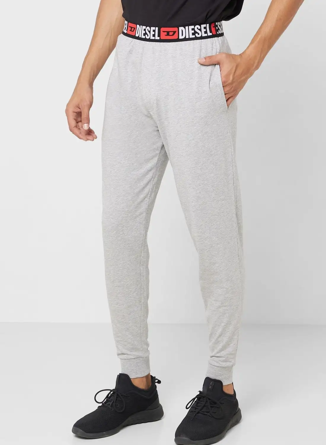 DIESEL Logo Band Cuffed Sweatpants