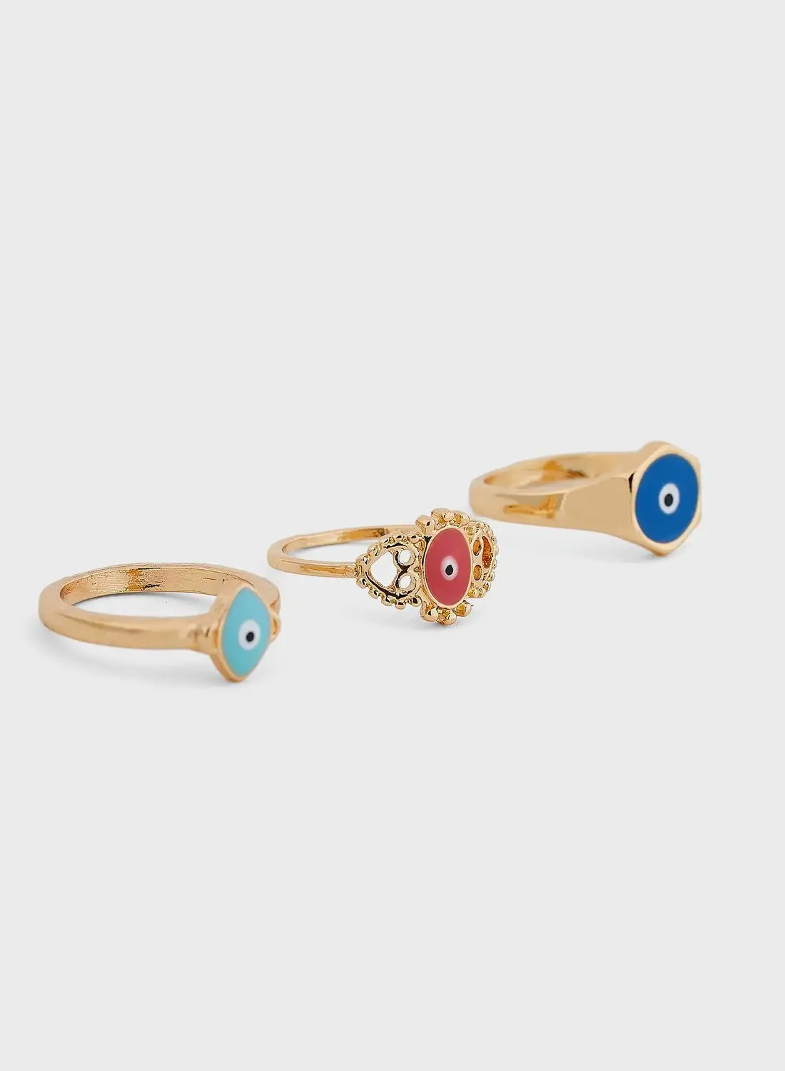 Ginger Evil Eye Ring Set