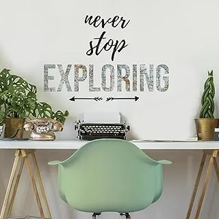 RoomMates Never Stop Exploring Quote Peel And Stick Wall Decals