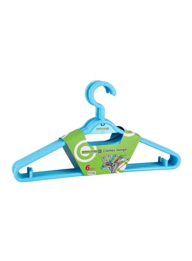 Royalford 6-Piece Clothes Hanger Blue 37.0cm