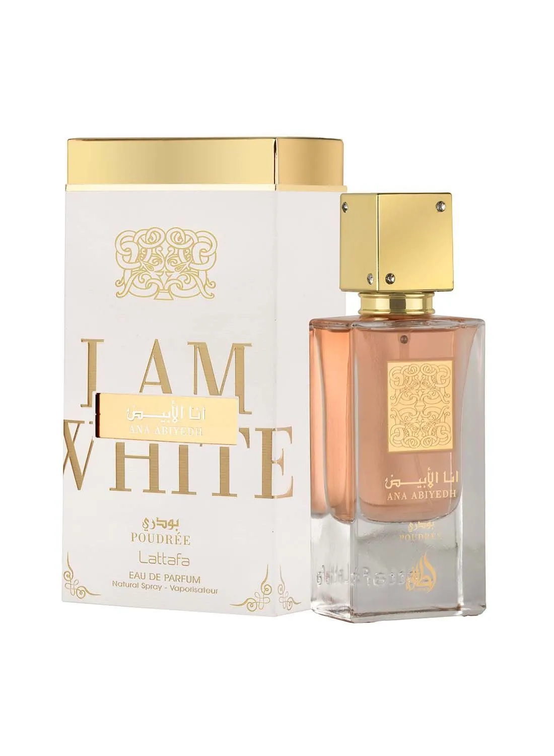 Lattafa I Am White Ana Abiyedh Poudree EDP Natural Spray 60ml