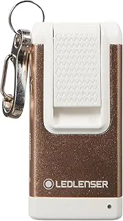 Ledlenser K4R 120 Lumens 25 Meter Beam Range 3.5 Hours Rechargeable Key Chain Light Lamp with USB Charging Cable (Gold)