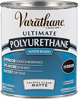 Rust-Oleum 262074 Varathane Polyurethane Clear Interior Matte Finish, 1 Qt, 2 Piece