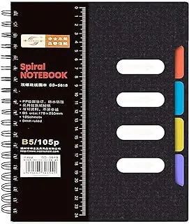 MAKINGTEC Showay MAKINGTEC Spiral Notebook, A5 Grid Paper, to Do List Planner Refill Paper, Black, BNOTEBK01