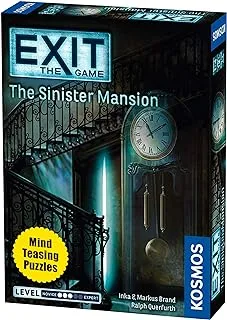 Thames & Kosmos - EXIT: The Sinister Mansion - Level: 3/5 - Unique Escape Room Game - 1-4 Players - Puzzle Solving Strategy Board Games for Adults & Kids, Ages 12+ - 694036