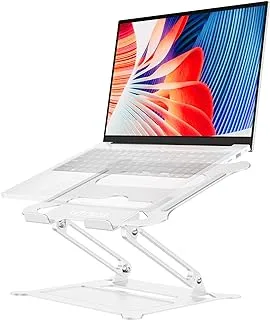 حامل حامل الكمبيوتر المحمول Urmust للكمبيوتر المحمول ، حامل Ultrabook قابل للتعديل مريح ، متوافق مع MacBook Air Pro و Dell و HP و Lenovo Lightweight Aluminium Up to 15.6 