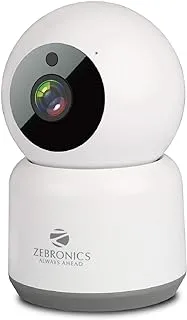 Zebronics Zeb Smart Cam 101 Smart WiFi PTZ Indoor Camera (1080p), Remote Monitoring, Plug & Play, Night Vision, Motion Tracking, mSD Card, 2Way Audio, Works with Android/iOS Smartphones