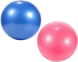 Garneck 2pcs Pilates Ball Small Exercise Balls Mini Yoga Balls with Inflatable Straw for Improves Balance Core Strength Physical Training (Random Color)