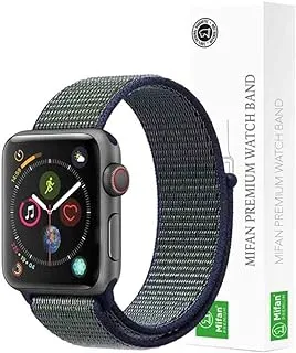 Mifan Replacement Mesh Strap For Apple Watch Series 1/2/3/4 40/38mm 255millimeter Midnight Fog