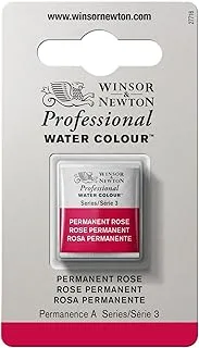 Winsor & Newton Professional Water Colour Paint, Half Pan, Permanent Rose