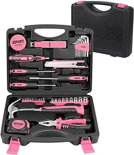 DNA MOTORING Pink 46 PCs Home Tool Set Electonic Repair Precision Screwdriver Voltage Tester Hammer Plier DIY Kit (TOOLS-00014)