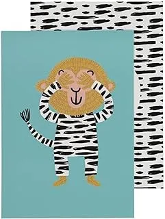 Hema Monkey Print Posters, 21 cm x 29.7 Size, White/Black