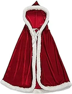 Jade Brain Giggles Santa ClaUS Hooded Cape For Boys And Girls - Christmas (Medium), White Red, Jadecripcape2, Christmas, M