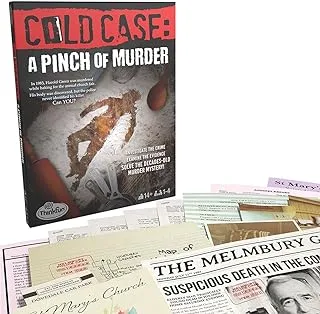 Thinkfun Cold Case: A Pinch of Murder A Murder Mystery Game in a Box for Ages 14 and Up, Multi-coloured, 76445, 2021