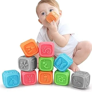 Tumama Soft Numbers, Shapes, Animals, Letter and Insect Building Blocks 10-Pieces