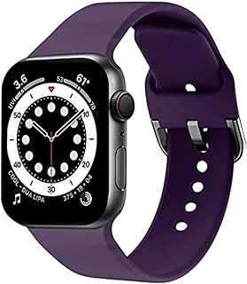 Smart Wearable - Stylish DIY Silicone Strap For ÁƤƤŁé Watch 3 4 5 6 SE band 40mm 44mm 38mm 42mm Smártwátch wristband Sport bracelet íwátch serie (20-Dark purple or ML)