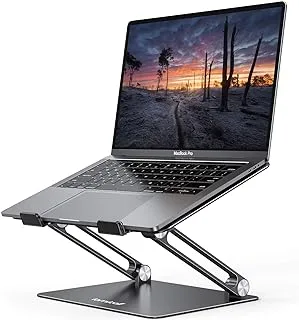 Lamicall Laptop Stand Riser Portable - Foldable Height Adjustable Ergonomic Computer Notebook Stand Holder Lift for Desk, Compatible with MacBook Air Pro, Dell XPS, HP (10-17'') - Black