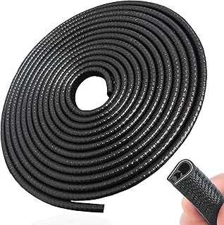 KASTWAVE Car Door Edge Protector,16Ft(5M) Car Edge Trim Rubber Seal Protector with U Shape Car Protection Door Edge Guard Fit for Most Car(BLACK)