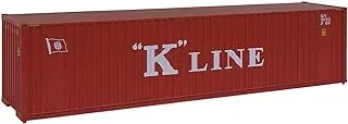 Walthers SceneMaster 949-8203 HO Scale Model of K-Line 40' Hi Cube Corrugated Container W/Flat Roof