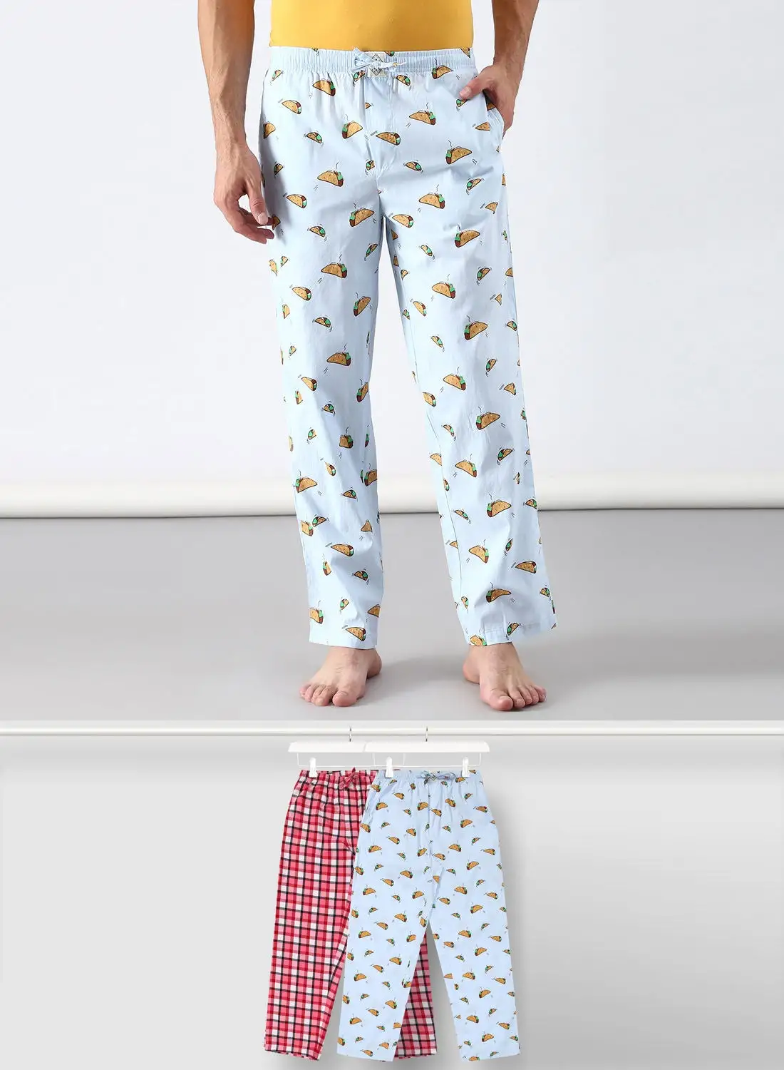 ABOF 2 Pack Lounge Pants Set أحمر / أزرق