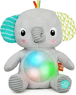 Bright Starts Hug-a-bye Baby Elephant Stuffed Animal Dual-Mode Soft Toy Soother, Newborn and up