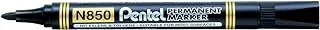 Pentel Permanent Pack of 12 Markers Bullet Point - Black