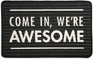 Pavilion Gift Company door mat, Black, White , 27.5