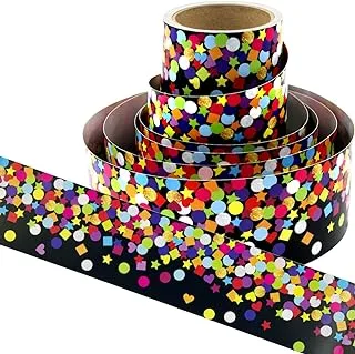 Bulletin Board Borders Confetti-Themed Border for Classroom Decoration 36ft