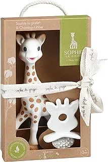 VULLI 616624 Sophie la girafe + 1 Schnuller/Zahnungshilfe SO'PURE, beige