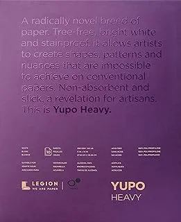 وسادات ورقية صناعية بيضاء ثقيلة Yupo L21-YUP389WH1114 مقاس 11 × 14 بوصة