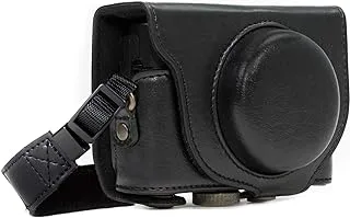 MegaGear MG596 Sony Cyber-shot DSC-HX99، DSC-HX95، DSC-HX90V، DSC-HX80 Ever Ready Leather Camera Case with Strap - Black