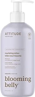 ATTITUDE Blooming Belly, Hypoallergenic Natural Pregnancy-Safe Nourishing Lotion, Argan, 16 Fluide oz