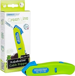 WEICON TOOLS Cable Knife No. S 4-28 Green Line | sustainable raw materials | for 4-28 mm | incl. retractable hook blade