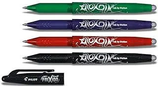 Pilot Frixion Ball Erasable Pen 0.7 Mm Set Of 4 Black Blue Green Red