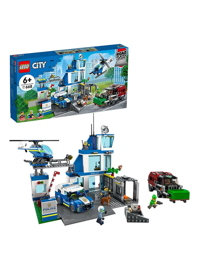 LEGO 6379605 LEGO 60316 City Police Police Station Building Toy Set (668 Pieces) 6+ Years