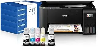 Epson EcoTank L3210, 3 in 1 Home Printer and SmartPanel and Business paper 80g, 2500 sheets, Black, Compact