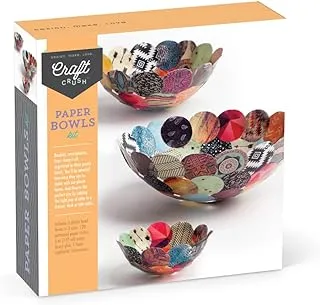 Craft Crush – Paper Bowls Kit –Makes 3 DIY Different-Sized Decorative