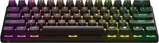 SteelSeries Apex Pro Mini Wireless HyperMagnetic Gaming Keyboard - World's Fastest Keyboard - Compact 60% Form Factor - Adjustable Actuation - Bluetooth - 2.4GHz - USB-C - American QWERTY Layout