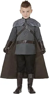 Smiffys 71056L Deluxe Mittelalter Lord Kostüm, Jungen, grau, L-10-12 Jahre