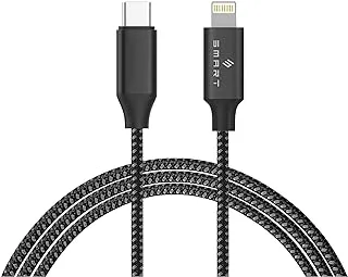 Smart 20W USB-C to Lightning Biodegradable Cable, 2 meter, Black