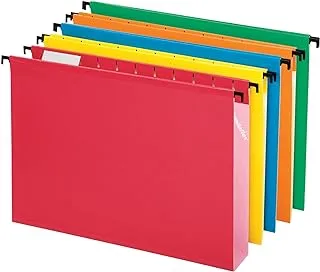 Pendaflex SureHook Extra Capacity Reinforced Hanging Folders, Letter Size, Assorted Colors, Total of 20 Folders per Box (6152X2 ASST)