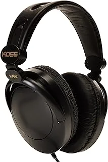 Koss 154336 R-80 Over Ear Headphones, Black, Wired