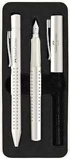 Faber-Castell Fountain & Ball Pen Set Grip 2010 Coconut Milk, Made in Germany