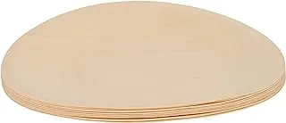 Fun® Biodegradable Wooden Round Plate poplar (8.6inch Round-10pcs) Disposable Wooden Plates Biodegradable and Compostable plant-based Natural 100% -Wedding, Party Supplies, Home Use