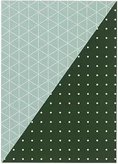 Hema Polka Dot A5 80 Lined Pages Notebook, Green/Blue