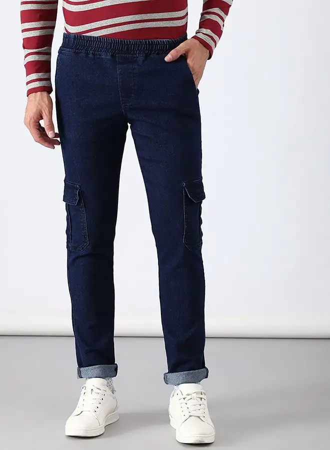 ABOF Slim Fit Jeans Blue- Mid Wash