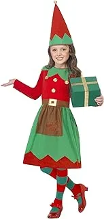 Smiffy'S Santa'S Little Helper Costume, Red/Green, Age 4-6 (Small), 39104S