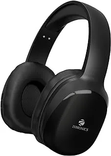 Zebronics Zeb-Thunder PRO On-Ear Wireless Headphone with BTv5.0, Up to 21 Hours Playback, 40mm Drivers Deep Bass, Wired Mode, USB-C Type Charging(Black)