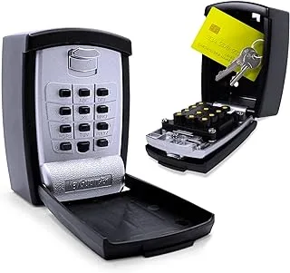 KeyGuard SL-590 Punch Button Key Storage Wall Mount Lock Box, Black Finish